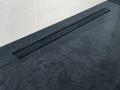 Allproof Vision Shower Channel Horizon Black Powder Coated