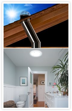 Tubular skylights have a superior ability to catch direct beam sunlight and diffuse it around the room, making them most suitable for climates which high chances of clear and sunny days. Image: Solatube