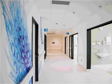 The durability of wall and ceiling materials is a key consideration in high-traffic areas such as hospitals. 