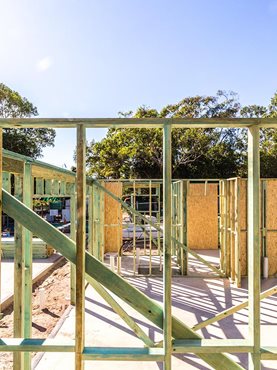 House frame with sustainable timber