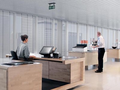 Verosol Panel Glide Blind System Modern Office Interior