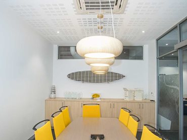 Gyptone perforated plasterboard ceiling delivers acoustic performance and noise reduction