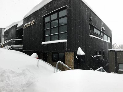 Alspec ThermAFrame® Thermally Broken 50mm Commercial Door Commercial Building Snow