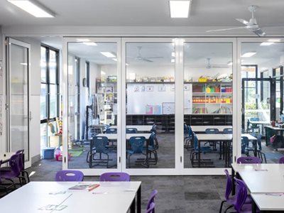 GLYDE Single Glzed Doors Classroom Interior