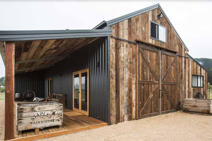 Traditional aussie timber shed house
