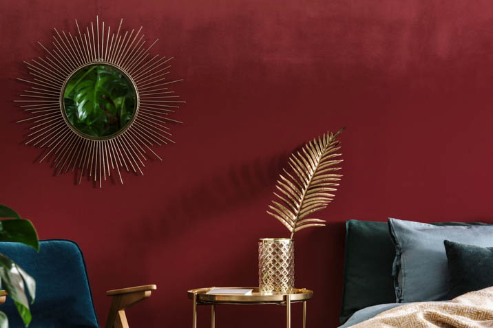 Fire feng shui decor red and gold interior design colour scheme living room