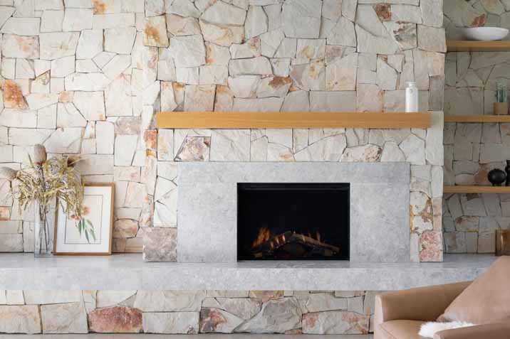 fireplace cladding ideas beautiful aesthetic interior design surrounding stone tile walls