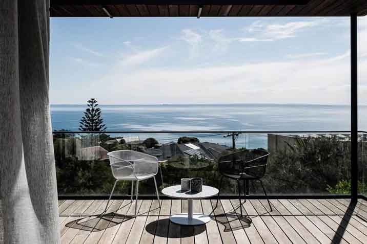 modern coastal home in victoria with ocean views balcony