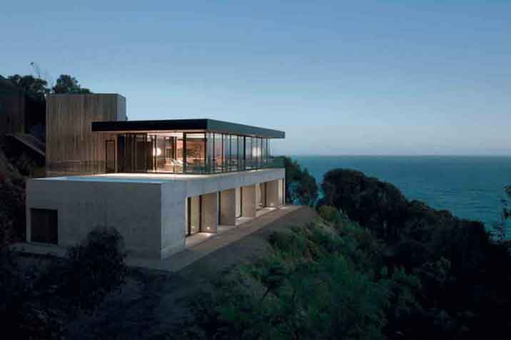 clifftop home ocean view modernist design