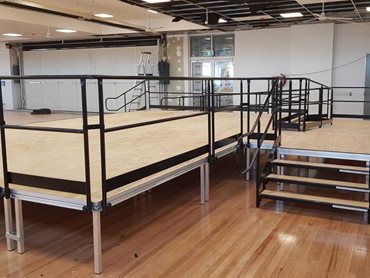 QUATTRO Stage, Ramp and Steps with Australian Standards Compliant Hand Rails