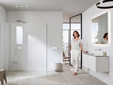 White adds a timeless vibe to modern bathrooms