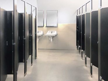 More than 1,000 washroom partitions were installed at the stadium