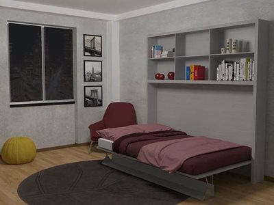 Living room interior dotto smart bed night