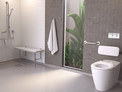 Caroma Care Collection Accessible GermGard Care Support Shower Seat