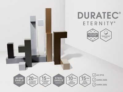 Duratec Eternity powder coat range product colour swatches