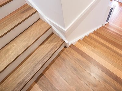 Plank Floors Australian hardwood flooring collection on stairs