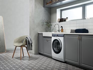 Bench space, shelves, swivel tap and hanging rack are essentials in a well-designed laundry.