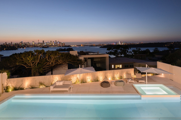 House Sydney Harbour views backyard