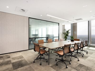 SAS International A/Maze Metal Ceiling System Meeting Room