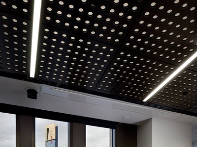 Perforated Timber Ceiling Tiles Black