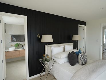 Intergroove was utilised as feature walls, adding a contemporary touch to the bedrooms