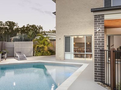 residential back yard swimming pool