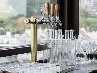 The brass Vestal by Zip Water hybrid tap