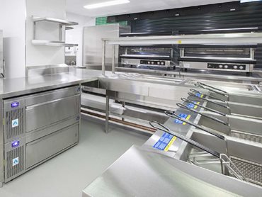Stoddart supplied and installed an extensive range of kitchen equipment including Anets fryers