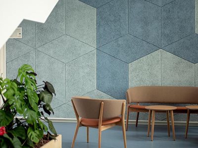 CSR Himmel Troldtekt Design Wood Wool panels in commercial interior