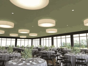 USG Boral Ensemble acoustic ceiling panels in banquet hall