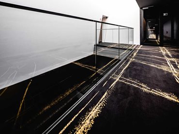 MACq 01 Hotel's corridor featuring the custom woven Axminster carpet by Feltex