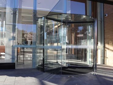 Boon Edam revolving doors and Gilgen automatic doors can each be tailored to suit individual requirements, including all-glass revolving doors