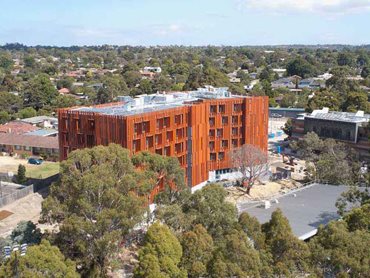 Gillies Hall student accommodation building on Monash University's Peninsula campus 