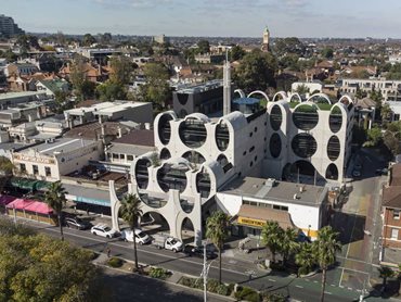 This flagship project in St Kilda has a unique appearance with barely a straight edge in sight