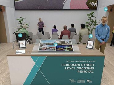Arup's virtual community information room for the level crossing removal at Ferguson Street