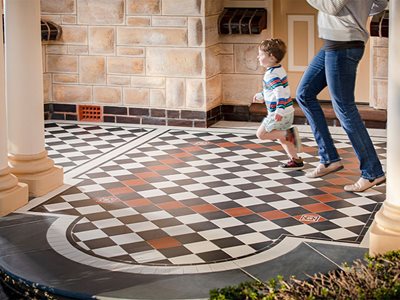 Tessellated Tiles Factory Interior Column