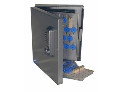 Telkee Key Cabinet Model 347 With 60 Hooks In Grey With Mechanical Key Pad