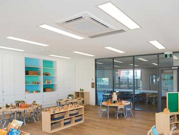 The childcare centre also needed a centralised controller so the temperature of each room could be regulated from the manager’s office
