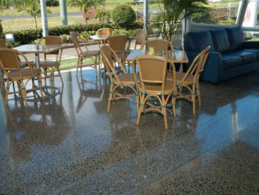 Polished concrete and epoxy floors are trending in interior concrete floors