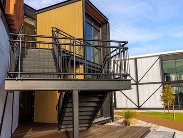 Conectabal Commercial Balustrades and Assistrail Disability Handrails were custom designed and powdercoated for the Food Innovation Precinct Western Australia