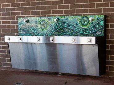The drinking water stations provide a platform to celebrate Aboriginal art and culture