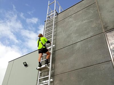 AM-BOSS Access Ladders Fall Protection System Ladline Building