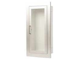 Architectural aluminium recessed fire extinguisher cabinet - made to order