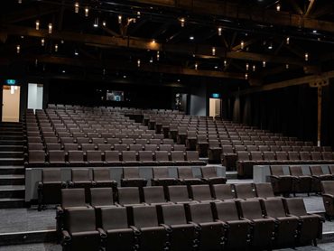 The Terminus Theatre can seat 308 people and features a cinema sound system and beautiful interior design