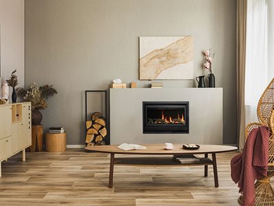Inspire Floor Boards Living Room with Fireplace