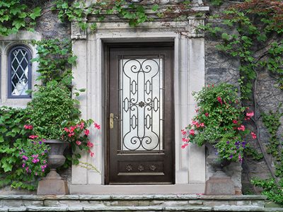 Schots Florentine wrought iron doors on house exterior