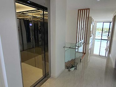 This home elevator provides easy access into any room on different levels, eliminating the need for residents to take the stairs
