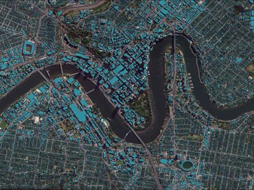 Building footprints in Brisbane CBD as captured by Geoscape