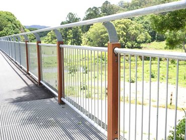 The incorporation of hardwood timber post coverings added both aesthetic charm and functional utility to the rail trail experience