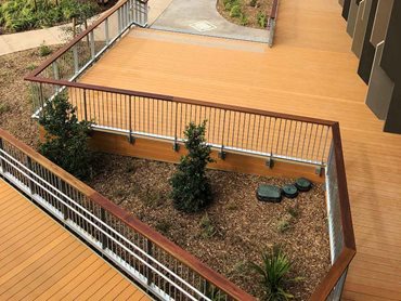 FIBA-DEK decking helped realise the design vision for the outdoor spaces 